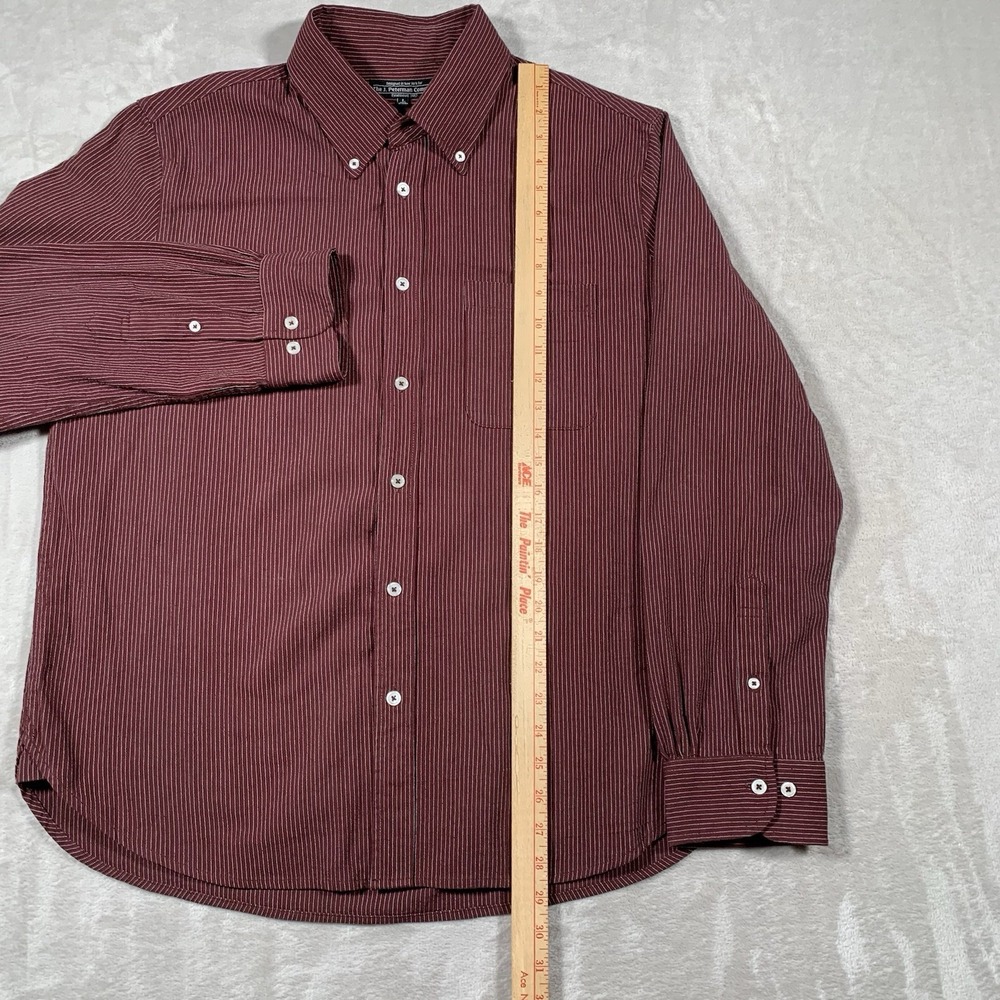 The J Peterman Company Shirt Large Maroon Button Down Long Sleeve Pocket - Picture 3 of 7